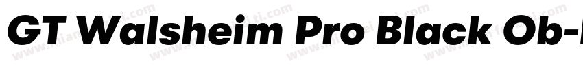 GT Walsheim Pro Black Ob字体转换